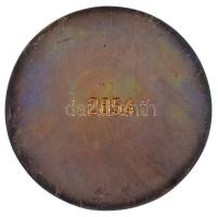 Palotás József (1947-) DN "Dunai Vasmű 25 éves Törzsgárdatag" öntött bronz plakett, hátold...