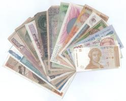 Vegyes 15db-os bankjegy tétel a világ minden tájáról T:F,VG