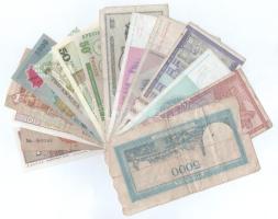 Vegyes 15db-os bankjegy tétel a világ minden tájáról T:F,VG