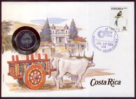 Costa Rica 1983. 5C érmés, bélyeges borítékon elsőnapi bélyegzővel T:1