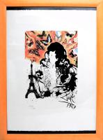 Salvador Dalí (1904-1989): SNFC 1969. Ofszet-litográfia, papír. Sorszámozott 1211/1700 Jelzett a nyo...