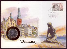 Dánia 1985. 1K érmés, bélyeges borítékon T:1