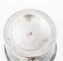 Ezüst (Ag) pohártartó pár. Jelzett, 105g