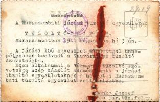 1941 Muraszombat, Murska Sobota; Járási Tűzoltó Egyesület, tűzoltó napi ünnepség / Firefighters Asso...