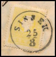 2kr type II on printed matter (ANK EUR 180.-) 2kr II. teljes nyomtatvány "SISSEK" - "...