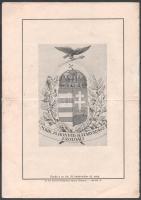 1939 A m. kir. 24. honvéd határvadász zászlóalj vértérképe Kárpátalja felszabadítása alkalmából 1939...