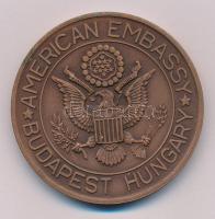 DN "Amerikai nagykövetség - Budapest" bronz emlékérem (60mm) T:AU,XF Hungary DN "American Embassy - Budapest" bronze commemorative medallion (60mm) C:AU,XF