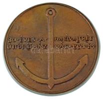 1984. "30 éves a Hajós Alfréd úttörőház Vác 1954-84" kétoldalas bronz emlékérem, hátoldalá...
