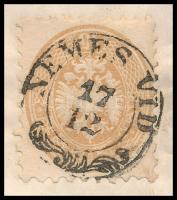 15kr távolsági levélen "NEMES VID" (Müller 50 p) - "BEREGSZÁSZ" 15kr on domestic...