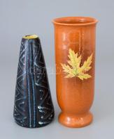 2 retro kerámia váza. mázas, hibátlan 18,21 cm