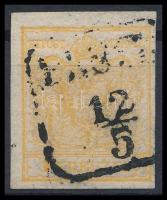 1kr orange ochre HP I "PESTH" Certificate: Streiner, 1kr narancsokker HP I Certificate: Streiner