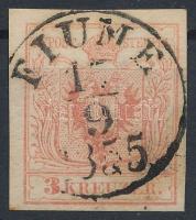 3kr tomato red MP I b "FIUME / 1855" Gravurtype 2-1 Certificate: Strakosch, 3kr paradicsom piros MP I b "FIUME / 1855" Gravurtype 2-1 Certificate: Strakosch