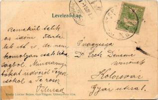 1907 Gyergyótölgyes, Tölgyes, Tulghes; Fő tér, szálloda és vendéglő a Zöld fához, Bojum Lenczer üzle...