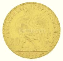 Franciaország 1907. 20Fr Au (6,44g/0.900) T:XF karc, durva ph. / France 1907. 20 Francs Au (6,44g/0.900) C:XF scratched, edge error Krause KM#857