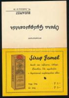 1936 Sirup Famel gyógyszer reklámnyomtatvány, kinyitva: 21x14,5 cm
