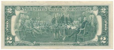 Amerikai Egyesült Államok 1976. 2$ "Federal Reserve Note" piros "Memphis, Tennessee&q...