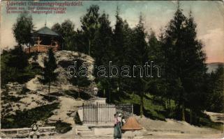 1912 Oláhszentgyörgy, Sangeorgiul Roman, Sangeorz-Bai; Felgyógyulás forrása. Grosz A. kiadása, Dunky fivérek cs. és kir. udvari fényképészek felvétele / mineral water spring source (EK)