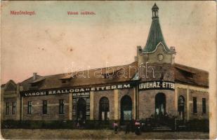 Mezőtelegd, Mező-Telegd, Tileagd; Városi szálloda, kávéház és étterem / hotel, café and restaurant (kopott sarkak / worn corners)