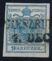 9kr HP I közel álló 9-K 0,4 mm Certificate: Strakosch, 9kr HP I with plate varieties Magistris 145, Index 6 (ANK EUR 270.-) Certificate: Strakosch