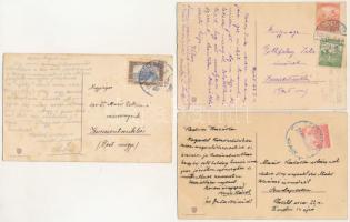 7 db RÉGI (1905 előtti) Catharina Klein virágos litho művészlap, zsoltárokkal / 7 pre-1905 litho flo...