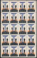 1934 Az ember tragédiája Szegedi Szabadtéri Játékok 20 darabos levélzáró kisív / label minisheet