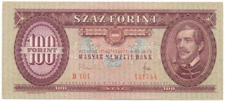 1968. 100Ft "B 101 141744" T:F szép papír Adamo F32
