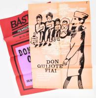 cca 1967 "Don Quijote fiai" című szovjet film plakátja, Darvas jelzéssel, hajtogatva, + hozzáadva a Bástya mozi egyedi plakátját, ugyanezzel a szöveggel, 81x56 cm