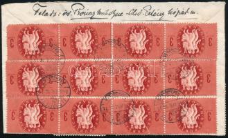 1946 (12. díjszabás) Levél 21 db bélyeggel / Cover with 21 stamps "ALSÓPETÉNY"