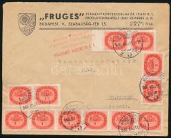 1946 (15. díjszabás) Levél 40 millió P bérmentesítéssel Svájcba / Cover to Switzerland