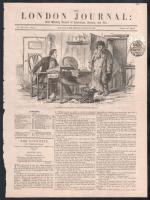 1859 The London Journal címoldala 4kr hírlapilleték bélyeggel, "TRIEST" bélyegzéssel / Mi 4 on the cover of The London Journal