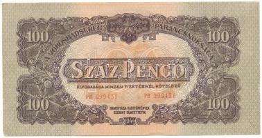 1944. 100P "A Vöröshadsereg Parancsnoksága", "PB 299451" T:XF-VF, pici sarokhiány Adamo P47