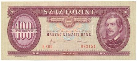 1984. 100Ft "B 860 082154" T:XF, hullámos papír Adamo F35