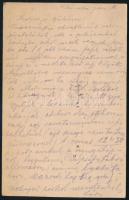 1916 Kézdi-Kovács Lóránt (1897-1916) festőművész növendék, Kézdi-Kovács László (1864-1942) festőművész, műkritikus fiának autográf sorai szüleihez. Levelezőlapon, Kézdi-Kovács Lóránt autográf aláírásával. Kézdi-Kovács Lóránt mindössze 19 évesen, 1916-ban az I. világháborúban esett el. Kéziratai, művészeti alkotásai nagyon ritkán tűnnek fel a műkereskedelemben, igazi gyűjtői darab!