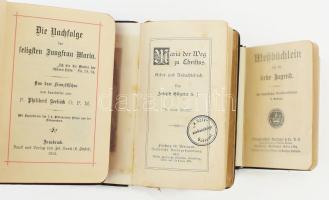 3 db régi német nyelvű vallási könyv, imakönyv: Hilgers, Joseph: Maria der Weg zu Christus. Gebet- u...
