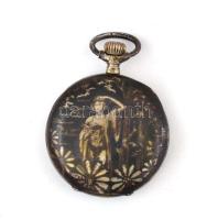 Ezüst (Ag) tokos niellós női zsebóra. javításra szorul 30 mm