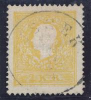 2kr dark yellow type II "SISSEK" Certificate: Klambauer, 2kr II sötétsárga jól centrált Certificate: Klambauer