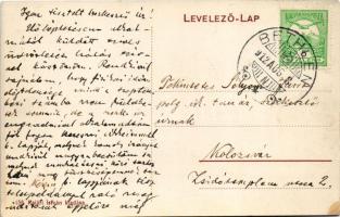 1912 Bethlen, Betlen, Beclean; Szent István templom. Kajári István kiadása / church (fl)