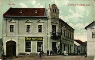 Topánfalva, Topersdorf, Campeni; Csiky ház, Csiky Testvérek (Kolozsvárról) üzlete és saját kiadása / publisher's shop (EK)