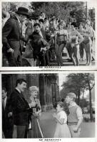 cca 1989 előtt készült, "Az aranyfej" című magyar film jelenetei és szereplői, 16 db vintage produkciós filmfotó (vitrinfotó, lobbyfotó) ezüst zselatinos fotópapíron, a használatból eredő (esetleges) kisebb hibákkal, 18x24 cm