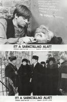 cca 1989 előtt készült, "Itt a sarkcsillag alatt" című finn film jelenetei és szereplői, 9 db vintage produkciós filmfotó (vitrinfotó, lobbyfotó) ezüst zselatinos fotópapíron, a használatból eredő (esetleges) kisebb hibákkal, 18x24 cm