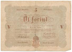 1848. 5Ft "Kossuth bankó" barna nyomat, "EA:s. 4813" T:F Adamo G109A