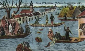 Szeged az 1879. március 12-i árvíz idején s: Rausnitz