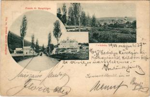 1900 Pomáz, Margitliget, Csobánka, látkép, kastély. Divald Károly (Budapest) 174. (kopott sarkak / worn corners)