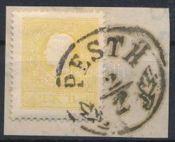 1858 2kr light yellow type II "PESTH" Certificate: Strakosch, 1858 2kr világos sárga II. típus, szép nyomat Certificate: Strakosch