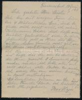 1918 Hajós Izor budapesti műkereskedő autográf sorai Kézdi-Kovács László (1864-1942) festőművészhez,...