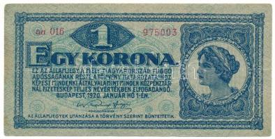 1920. 1K "aa 016 975003" T:F, szép papír Adamo K4