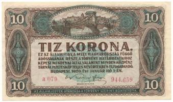 1920. 10K "a 079 944.659" T:F, szép papír Adamo K14