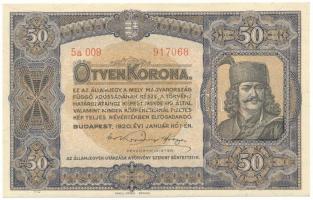 1920. 50K "Orell Füssli Zürich" nyomdahely jelöléssel, "5a 009 917068" sorszámmal T:AU Adamo K25