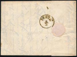 ~1855 9kr MP III. óriási szélekkel levélen "HERMANNSTADT" - "PESTH" ~1855 9kr MP...