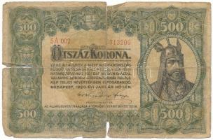 1920. 500K "Orell Füssli Zürich" nyomdahely jelöléssel, "5 A 002 713200" sorszám...